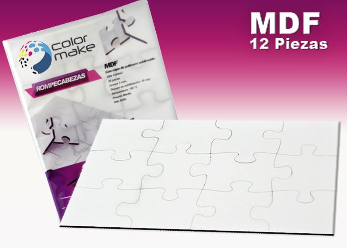 Rompe Cabezas MDF 12 piezas 21cm x 29,7cm