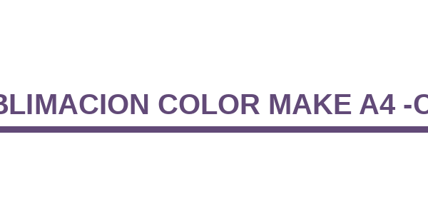 Papel Sublimacion Color Make A4 -CM17-SUBP