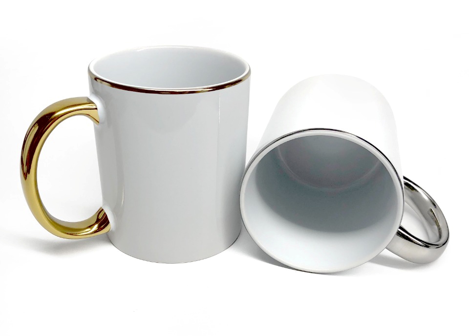 Mug Borde y Oreja Metalizado
