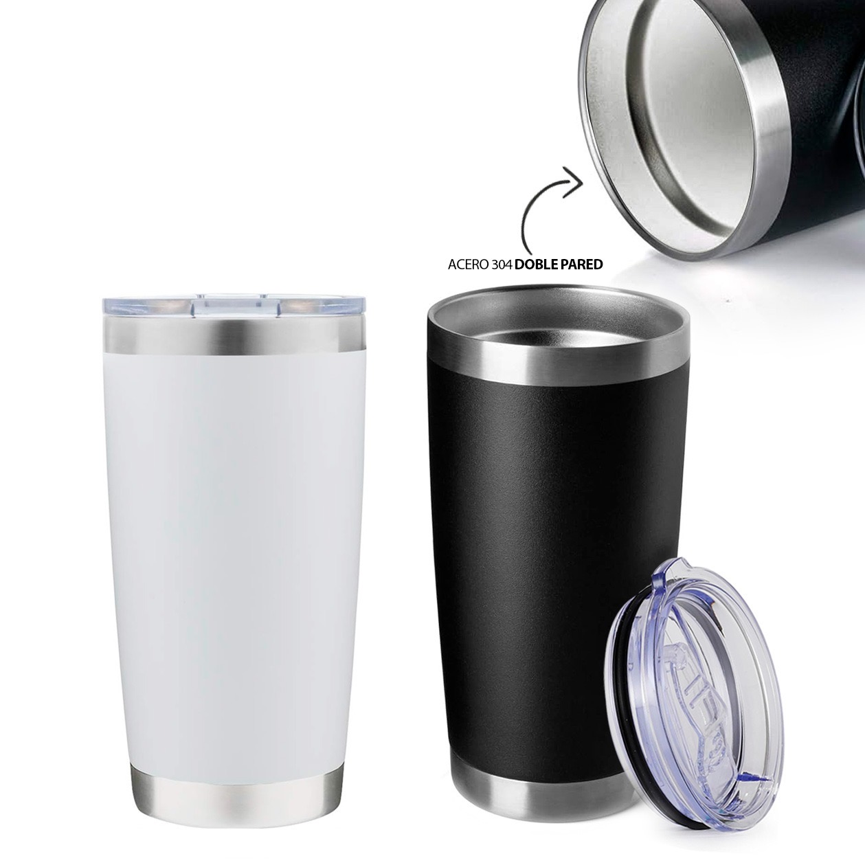 Vaso de Acero Inoxidable Doble Pared – 20 Oz / C10055